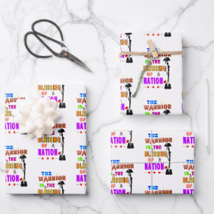 The Warrior Is The Blessing Of A Nation Wrapping Paper Sheet