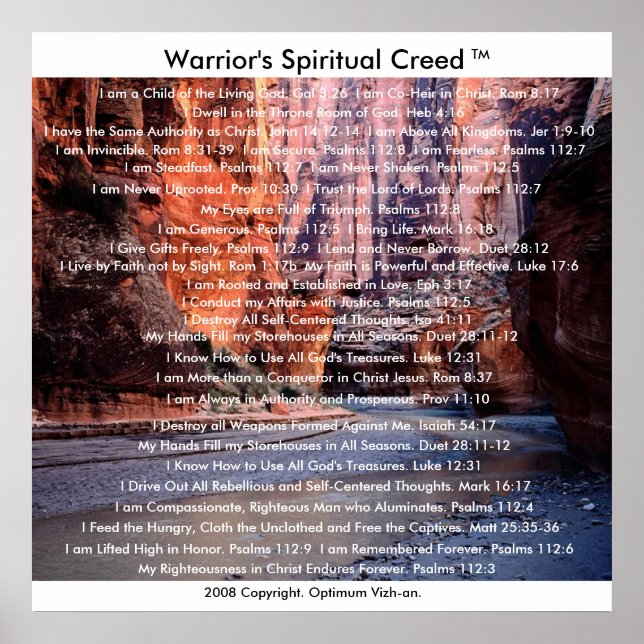 The Warriors Creed by Warriors Creed Poster (Front)