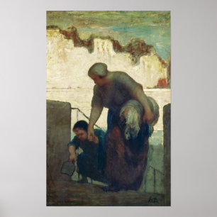 The Washerwoman, c.1860-61 Poster