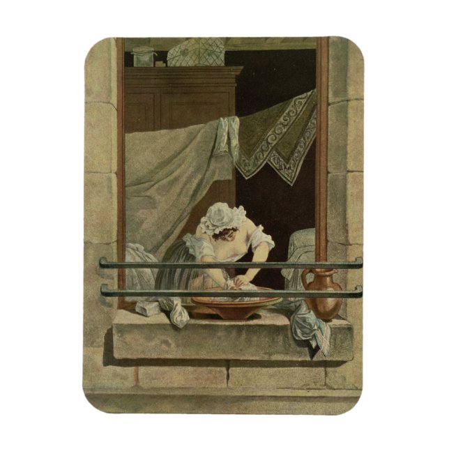 The Washerwoman, engraved by J. Laurent Julien (c1 Magnet (Vertical)