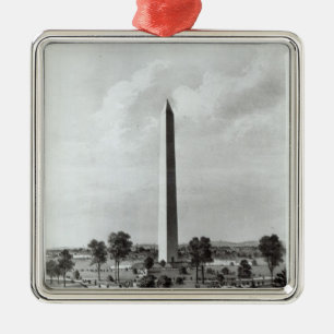 The Washington Monument and Surroundings Metal Tree Decoration