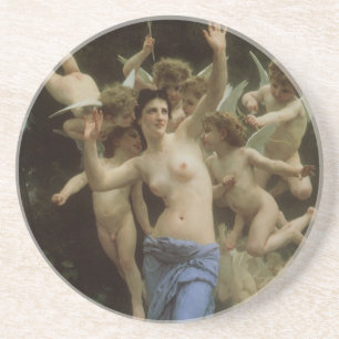 The Wasp's Nest by William Adolphe Bouguereau Coaster