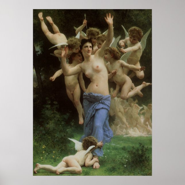 The Wasp's Nest by William Adolphe Bouguereau Poster (Front)