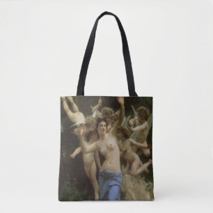 The Wasp's Nest by William Adolphe Bouguereau Tote Bag