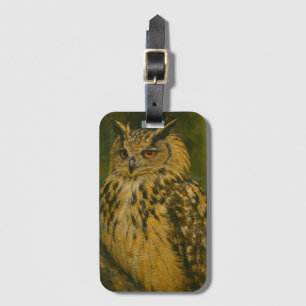 The Watcher – Eurasian Eagle-Owl in Woodland Light Luggage Tag