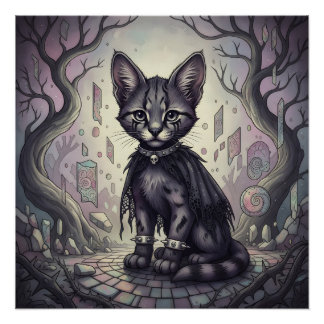 The Watcher Feline Poster