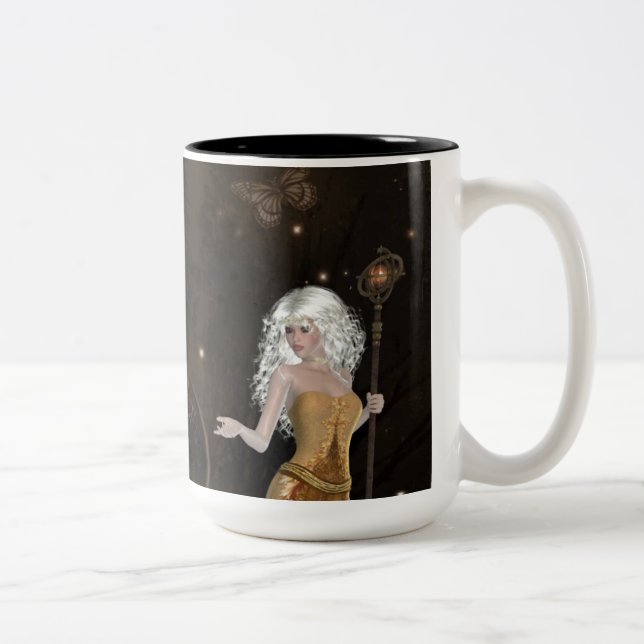 The Watchers - Fantasy Designs Two-Tone Coffee Mug (Right)