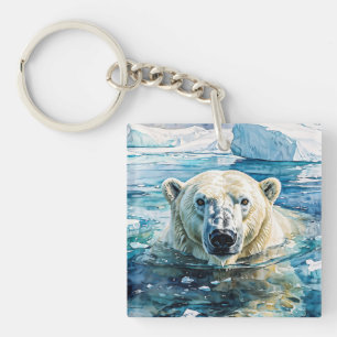 The Watchful Ice Guardian Key Ring