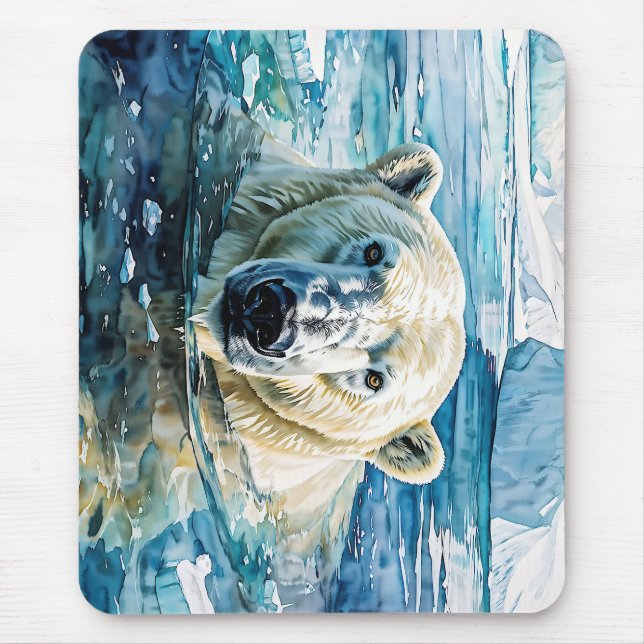 The Watchful Ice Guardian Mouse Pad (Front)