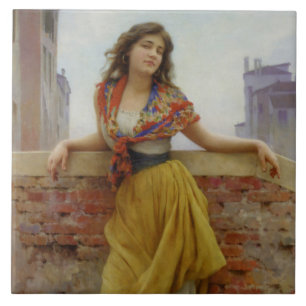 The Water-Carrier Girl Tile