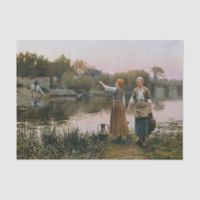 The Water Carriers by Daniel Ridgway Knight Tissue Paper (Front)