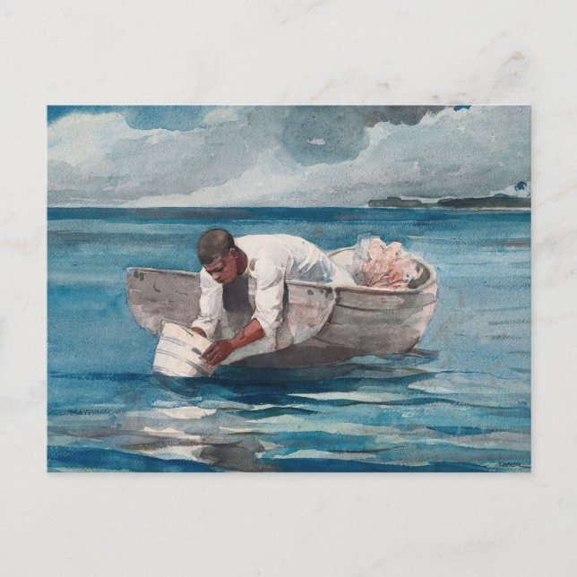 The Water Fan by Winslow Homer Postcard (Front)