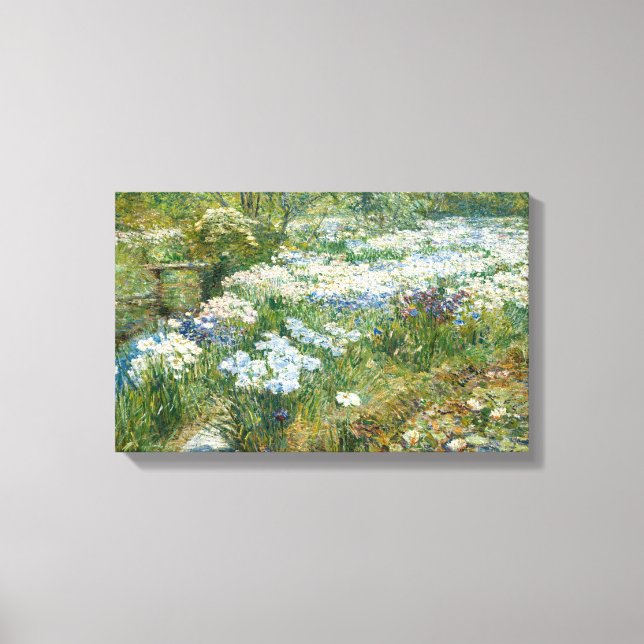 The Water Garden (by Childe Hassam) Canvas Print (Front)