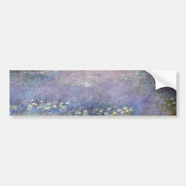 The Water Lilies - Morning, Claude Monet Bumper Sticker (Front)