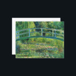 The Water-Lily Pond by Claude Monet Holiday Postcard<br><div class="desc">Claude Monet - The Water-Lily Pond,  1899. Oscar-Claude Monet was a French painter and founder of impressionist painting who is seen as a key precursor to modernism,  especially in his attempts to paint nature as he perceived it.</div>