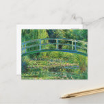 The Water-Lily Pond by Claude Monet Holiday Postcard<br><div class="desc">Claude Monet - The Water-Lily Pond,  1899. Oscar-Claude Monet was a French painter and founder of impressionist painting who is seen as a key precursor to modernism,  especially in his attempts to paint nature as he perceived it.</div>