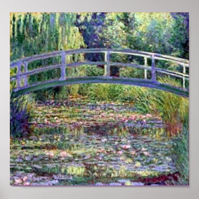 The Water Lily Pond by Claude Monet Poster (Front)