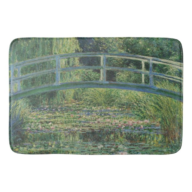 The Water-Lily Pond, Landscape Oil Painting, Monet Bath Mat (Front)