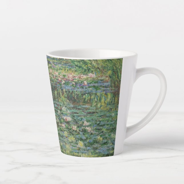 The Water-Lily Pond, Landscape Oil Painting, Monet Latte Mug (Right)