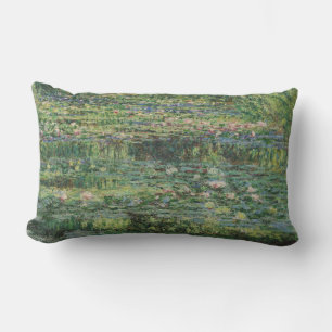 The Water-Lily Pond, Landscape Oil Painting, Monet Lumbar Cushion