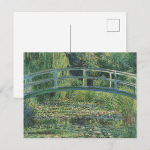 The Water-Lily Pond, Landscape Oil Painting, Monet Postcard