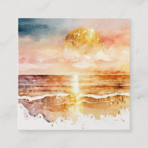 The Watercolor Beach Series Design 1 Enclosure Card