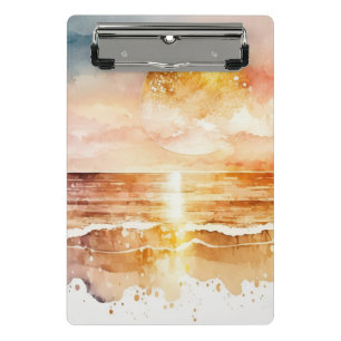 The Watercolor Beach Series Design 1 Mini Clipboard