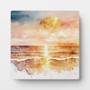 The Watercolor Beach Series Design 1 Plaque