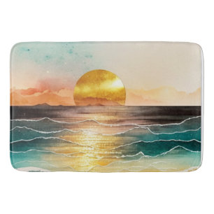 The Watercolor Beach Series Design 3 Bath Mat