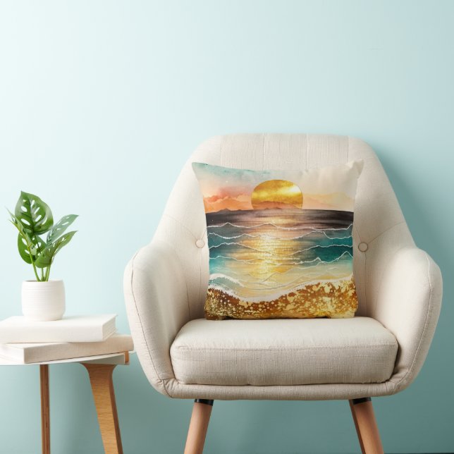 The Watercolor Beach Series Design 3 Cushion (Chair)