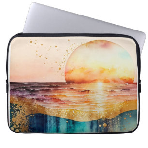 The Watercolor Beach Series Design 3 Laptop Sleeve