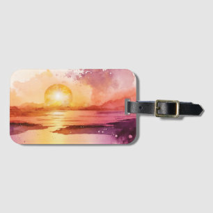 The Watercolor Beach Series Design 3 Luggage Tag
