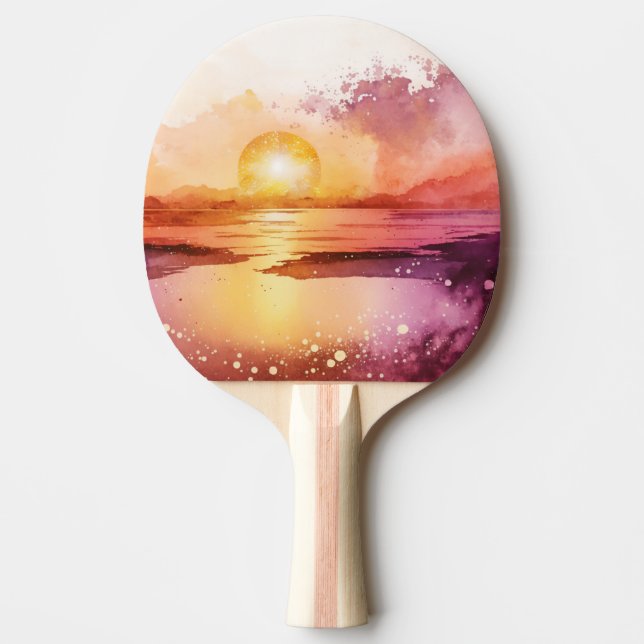 The Watercolor Beach Series Design 3 Ping Pong Paddle (Front)