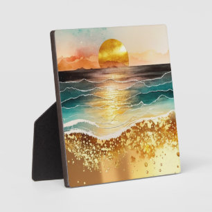 The Watercolor Beach Series Design 3 Plaque