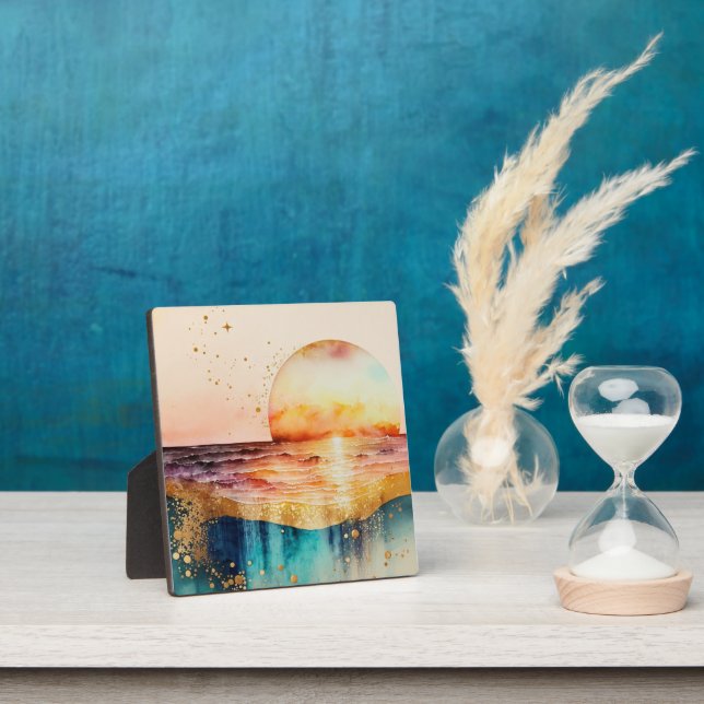 The Watercolor Beach Series Design 3 Plaque (Insitu)