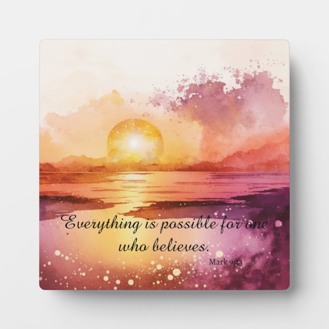 The Watercolor Beach Series Design 3 Plaque (Front)