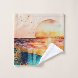 The Watercolor Beach Series Design 3 Wash Cloth