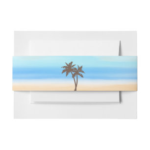 The Watercolor Beach Wedding Collection Invitation Belly Band