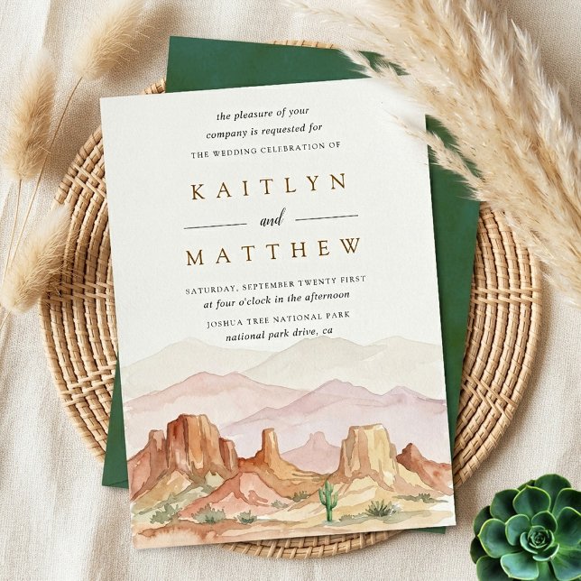 The Watercolor Desert Range Wedding Suite -  Invitation (Creator Uploaded)