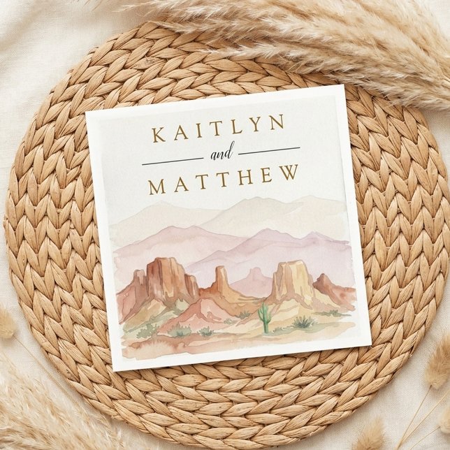 The Watercolor Desert Range Wedding Suite - Napkin (Creator Uploaded)