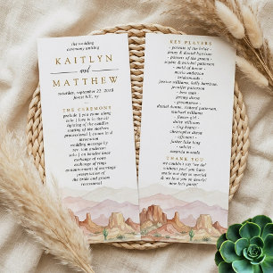 The Watercolor Desert Range Wedding Suite - Programme