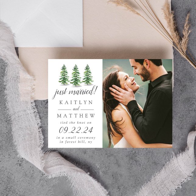 The Watercolor Pine Tree Forest Wedding Collection Announcement (Creator Uploaded)