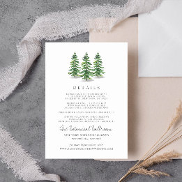 The Watercolor Pine Tree Forest Wedding Collection Enclosure Card