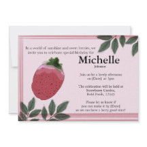The Watercolor Strawberry Field party invitation