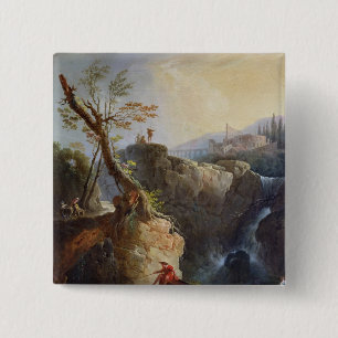 The Waterfall, 1773 15 Cm Square Badge