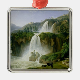 The Waterfall at Tivoli, 1785 Metal Tree Decoration