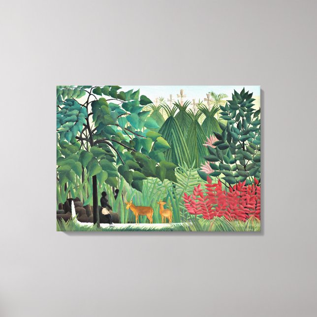 The Waterfall by Henri Rousseau Canvas Print (Front)