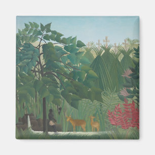The Waterfall by Henri Rousseau, Vintage Fine Art Magnet