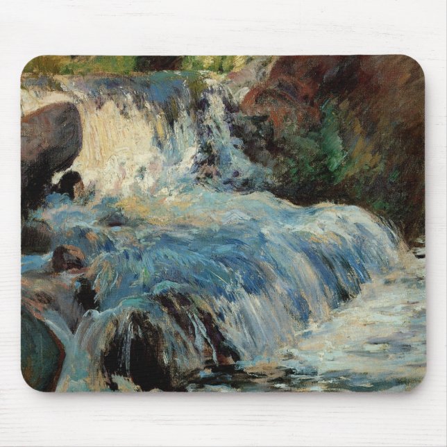 The Waterfall by John Henry Twachtman Mouse Pad (Front)
