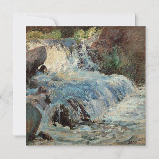 The Waterfall by Twachtman, Vintage Impressionism (Front)